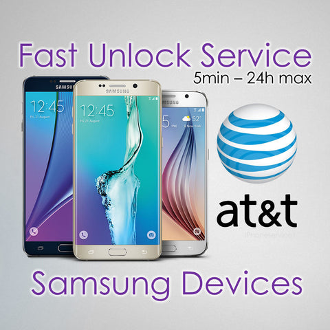 SAMSUNG UNLOCK CODE SERVICE GALAXY S7, S6, NOTE 5, 4, 3, ACTIVE & EDGE ATT AT&T